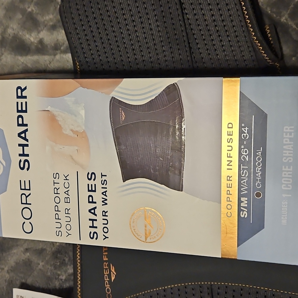Copper Fit Core Shaper in Charcoal SIZE S/M 26" - 34". $4.99 SHIPPING!!